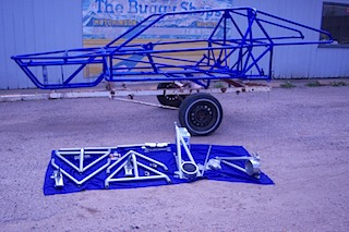 Rail buggy frame store kit